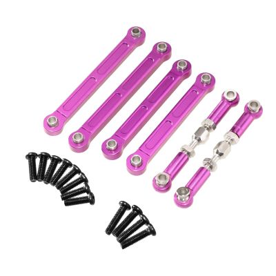 Compatible with 144001 144010 124016 124018 124007 124017 124019 124008 124007 124010 RC car Metal Upgrade Rod Parts(Purple)