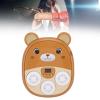 Alomejor Music Boxing Machine for Kids, Cartoon Bear Punching Trainer with Sound Effects and Music, Motor Skills Activity Toy for Home Playroom (Brown) view 2