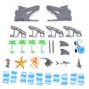 Alomejor Ocean Theme Racing Tracks Toy, Flexible Play Set with 10 Tracks and 6 Bridges, DIY Educational Car Toy for Toddlers Ages 3-5 view 1