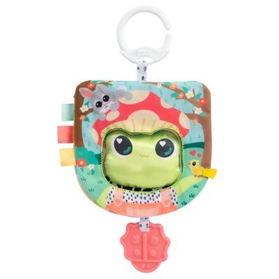 Lamaze Finlees Look Book - Interactive Crinkle Book for Sensory and Developmental Play - Clip on for Stroller, Car Seat or Diaper Bag - High Contrast Touch and Feel Baby Books - Ages 6 Months and Up