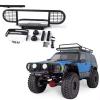BOQEXSS for Defender for TRX4 4WD D90 D110 1/10 RC Crawler Car Metal for Camel Trophy Front Bumper with Light Upgrade Parts Rc Bumpers view 3