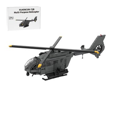 Aetheria H145M/UH-72B Helicopter Bricks Set Multi-Function Aircraft, Military Army Airplane Building Designed by DarthDesigner, Collectors & Enthusiasts Gift for Adult - 781 Pieces