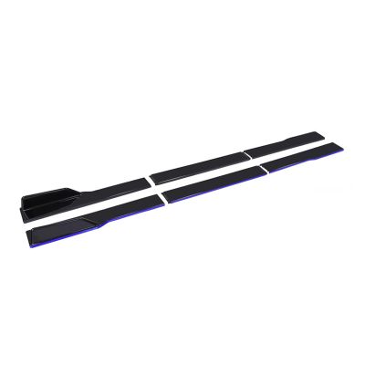 3PCS 78.7/86.6 Universal Side Skirt Extension Splitter Spoiler Kit Compatible for Audi SLINE A5 S5 RS5 B8 2008-2011 Apron Lip Winglet(86.6in Black Blue)