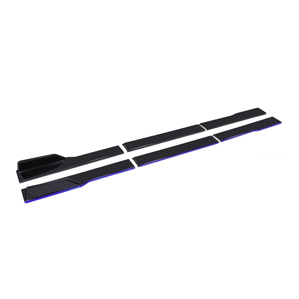 3PCS 78.7/86.6 Universal Side Skirt Extension Splitter Spoiler Kit Compatible for Audi SLINE A5 S5 RS5 B8 2008-2011 Apron Lip Winglet(86.6in Black Blue)