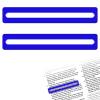 2Pcs Mahjong Line Finder, Mahjong Card Line Guide Bright Acrylic Mahjong Line Reader Tracker Ruler Marker Strips Mahjong Rules Helper Mahjong Accessories Mah Jongg Gifts for Beginner PlayersBlue) view 1