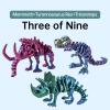 LEERFEI 9PCS 3D Printed Dragon Figure Toy Set, Multiple Biological Shapes, Collectible Fantasy Figures view 3