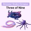 LEERFEI 9PCS 3D Printed Dragon Figure Toy Set, Multiple Biological Shapes, Collectible Fantasy Figures view 4