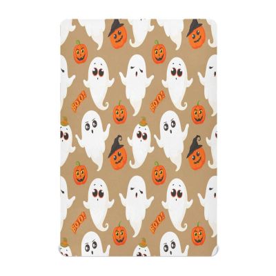Kigai Halloween Boo Crib Sheet for Boys and Girls Jersey Knit Fitted Baby Sheet for Standard Crib Toddler Mattress Cozy Soft Breathable, 27x39 inch