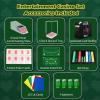 Casino Table Game Set,Blackjack/Texas Hold'em/Poker Set with Card Shoe,Discard Tray, Automatic Shuffler,Chip Rake,360Chips,8 Deck Playing Card ,Double-sided feltGreen,10 Cut Cards,Casino Poker Set view 4