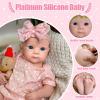19 Inch Realistic Reborn Baby Doll Girl - 8lb Full Solid Silicone Body, Lifelike Newborn with Big Eyes, Anatomically Correct Toddler Doll Collector Item view 3