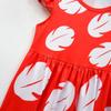 MSSmile-FANKID Little Girls Hawaiian Costume Dress With Luau Flower Leis Accessories Flower Hair Clip(4-5Years/110cm,red) view 4