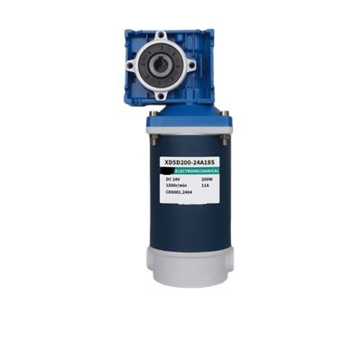 LGYMSZSS 12V 24V 200W NMRV30 DC Worm Gear Motor with Single Output Shaft RV30 Adjustable Speed CW CCW High Torque