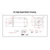 LGYMSZSS 12V 24V 200W NMRV30 DC Worm Gear Motor with Single Output Shaft RV30 Adjustable Speed CW CCW High Torque view 4