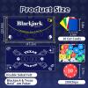 Extguds Casino Poker Set,Blackjack/Texas Hold'em/Poker Set with Card Shoe,Discard Tray, Automatic Shuffler,200 Chips,6 Deck Card,Double-Sided FeltBlue,10 Cut Cards,Casino Table Game Set view 3