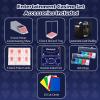 Extguds Casino Poker Set,Blackjack/Texas Hold'em/Poker Set with Card Shoe,Discard Tray, Automatic Shuffler,200 Chips,6 Deck Card,Double-Sided FeltBlue,10 Cut Cards,Casino Table Game Set view 4