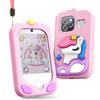 Usteetic Kids Smart Phone, Phone for Kids Ages 3-12 | 2.8" Touchscreen, Dual Camera & Video Recording | Educational Learning Toy with Games & Music | Christmas Birthday Gift for Boys and Girls(Pink) view 1
