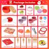 Christmas Advent Calendar Gifts for Kids, Commodum Kids Wooden Play Cooking Set, Pretend Play Kitchen Accessories Toys, 24 Days Countdown Xmas Surprise Holiday Toddlers Girls Gifts Ages 3+ view 2