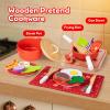Christmas Advent Calendar Gifts for Kids, Commodum Kids Wooden Play Cooking Set, Pretend Play Kitchen Accessories Toys, 24 Days Countdown Xmas Surprise Holiday Toddlers Girls Gifts Ages 3+ view 4