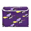Kigai Halloween Witch Storage Boxes with Lid & Handles Collapsible Stackable Storage Bins Decorative Fabric Closet Organizer Baby Basket for Bedroom Nursery Living Room Office view 2