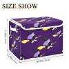 Kigai Halloween Witch Storage Boxes with Lid & Handles Collapsible Stackable Storage Bins Decorative Fabric Closet Organizer Baby Basket for Bedroom Nursery Living Room Office view 3