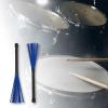 1Pair Rods Drum Brushes With Comfortable Handle Percussion Drum Brushes Dowels Nylon Sticks Brush Smooth Grip Nylon Dowels Percussion Instrument Accessories view 2