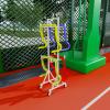 4-Wheel Sports Equipment Hurdle Storage Cart, Portable Hurdle Racks Transportation Trolley, Track and Field Equipment Transport Vehicle, Commercial Race Hurdle Carrier Carts(White) view 3