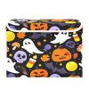 Kigai Halloween Pumpkin Storage Boxes with Lid & Handles Collapsible Stackable Storage Bins Decorative Fabric Closet Organizer Baby Basket for Bedroom Nursery Living Room Office view 2