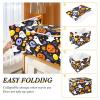 Kigai Halloween Pumpkin Storage Boxes with Lid & Handles Collapsible Stackable Storage Bins Decorative Fabric Closet Organizer Baby Basket for Bedroom Nursery Living Room Office view 4