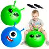 ZOOJOY Hopper Ball 2 Pack, 18In Bouncy Ball with Handle, Alien & Monste Horn Hop Balls Girls Boys Toys for for Sport/School/Team, Inflatable Kids Gifts for 3 4 5 6 7 8 Yr Old for Indoor Outdoor Game view 1