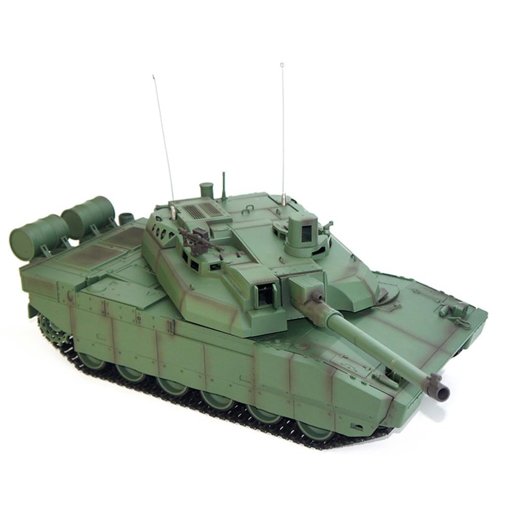 XeleMush 1/16 France Leclerc Main Battle RC Tank - 2.4G Infrared Battle Ready, Sound & Light Effects, Barrel Recoil, Smoke Simulation, Full Proportional Control