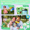 Jusvenmt Kids Smart Phone for Boys, Dinosaur 2.8 Touchscreen Toy Phones Christmas Birthday Gift for Boy Ages 3-9, Toddler Play Learning Cell Phone with Dual Camera, Game, MP3 Player, 32GB Card, Green view 4