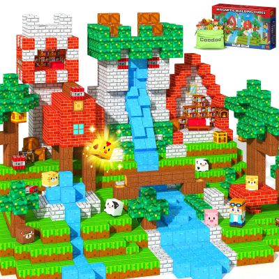 150 PCS Magnetic Blocks Toddler Toys, Magnetic Tiles Building Toys Blocks Forest Set for Kids Aged 3+, STEM Sensory Outdoor Toys Birthday Gifts Classroom Must Haves for Toddler Boys Girls 3 4 5 6 7 8