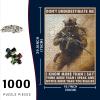 1000 Piece Difficult Wooden Jigsaw Puzzle Don't Underestimate Me U.S Army Adults Kids Challenging Family Game Stress Relief Focus Tool & Educational Toy for Home Decor 29.5x19.7 Inch view 2