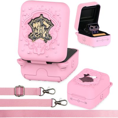 XEGIMOR Silicone Case for Bitzee Harry Potter Interactive Digital Pet, Protective Cover for Harry Potter Bitzee Virtual Electronic Pets Accessories (Pink Case)
