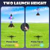 Ovaasy Rocket Launcher for Kids, 200 ft Self Launching Motorized Rocket Toy with LED and Safety Parachute Land, Outdoor Toys Cool Birthday for Boys Ages 8-12 (Orange) view 2