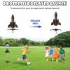 Ovaasy Rocket Launcher for Kids, 200 ft Self Launching Motorized Rocket Toy with LED and Safety Parachute Land, Outdoor Toys Cool Birthday for Boys Ages 8-12 (Orange) view 3