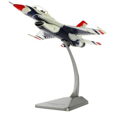 1/100 Scale USAF F-16 Fighting Falcon Thunderbirds Demonstration Aircraft Model Alloy Model Diecast Plane Toy for Collection