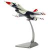 1/100 Scale USAF F-16 Fighting Falcon Thunderbirds Demonstration Aircraft Model Alloy Model Diecast Plane Toy for Collection view 1