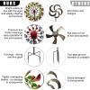 83in Garden Wind Spinners Yard Windmills Color Led Changing Solar Powered Glass Ball Windmill Yard Decor view 3