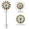 83in Garden Wind Spinners Yard Windmills Color Led Changing Solar Powered Glass Ball Windmill Yard Decor view 4