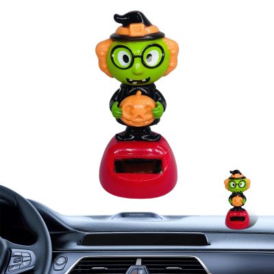 Animated Dashboard Figures - Solar Bobble Toys, Funny Car Dolls | Halloween Motion Characters Placed On Home Shelves, Truck Consoles, Or Bedroom Dressers During October Road Trips Or Holiday Decor Set