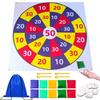 4.6Ft Giant Foldable Bean Bag Toss Game Set with 10 Bean Bags & Target Mat, Indoor Outdoor Backyard Lawn Games for Kids Adults Family - Perfect for Carnival Easter Parties Camping Field Days view 1