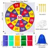 4.6Ft Giant Foldable Bean Bag Toss Game Set with 10 Bean Bags & Target Mat, Indoor Outdoor Backyard Lawn Games for Kids Adults Family - Perfect for Carnival Easter Parties Camping Field Days view 3