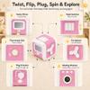 Montessori Toys for 1 Year Old Girl Boy - Busy Board with Light - Travel Sensory Toys for Toddlers 1-3 - Birthday Gifts Christmas Stocking Stuffers - Baby Toys 12-18 Months (Pink) view 2