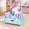 Atoylink Wooden Makeup Vanity Set for Girls, Unicorn Pretend Play Kids Table Toys with Mirror, Drawer, Hair Salon Set & Makeup Accessories, Gift About Princess Dress Up for Toddlers Aged 3, 4, 5-8 view 3