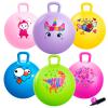 ZOOJOY 6pcs Hopper Balls for Kids 3-8, 18In Bouncy Ball with Handle, Sit on Hopping Toys for Sport/School/Team Active Play, Hippity Hop Ball for Indoor Outdoor Games with Pump view 1