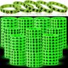 Seematn 50 Pcs Glow in the Dark Alien Party Rubber Bracelet, Small Rave Trinkets, Green Silicone Wristbands Bracelets Bulk Spaceparty Favors for Baby Shower Birthday (Alien, Green) view 1