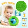 ZOOJOY Soft Balls for Toddlers 1-3, Silent Indoor Soccer Ball Size 3, Plush Inflatable House Ball for Kids 3-5, Kickball Toys First Birthday Gifts for Baby Boys Girls, Green Dinosaur, Pump Include view 2