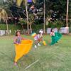 LZTET Granny Pants Yard Game,Giant Outdoor Party Game,with Bouncy Balls and Air Pump,Granny Hula Hoop Game for Birthday Party,Family Reunions,Kids Adults(Yellow) view 2