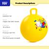EVERICH TOY Hopper Ball for Kids, 18In Ride On Bouncy Ball with Handle, Yellow Heart Girls Toys for Indoor Outdoor Active Play Toys, Best Christmas Girls Boys Gifts for 4 5 6 7 8 Yr Old view 2